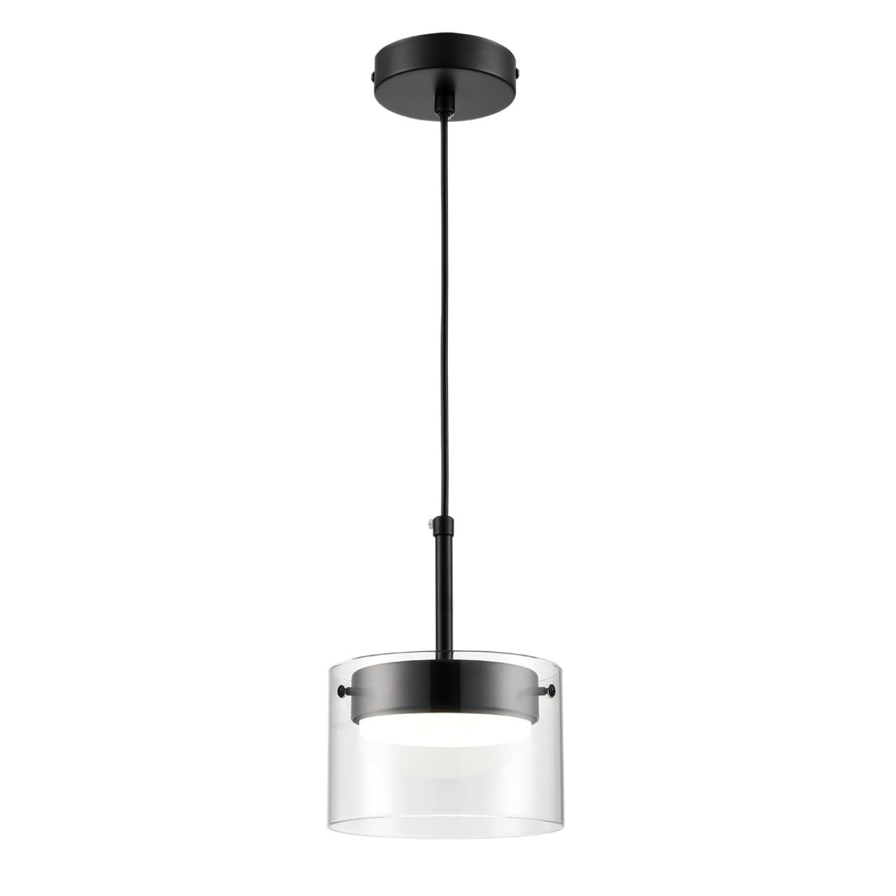 8232/1 COMFI LN26 230 черный/прозрачный, металл/стекло Подвес LED GX70 1*10W 220V NATALINA — изображение 6