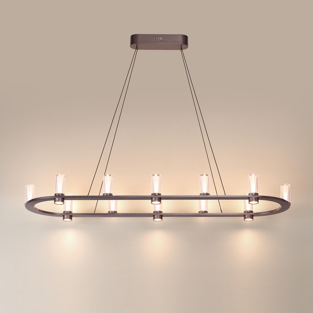 7143/65L HIGHTECH ODL26 513 Подвесной светильник темный никель/акрилл/металл IP20 LED 69W 3830Лм 3000K 180° 220V DEFANCE — изображение 4