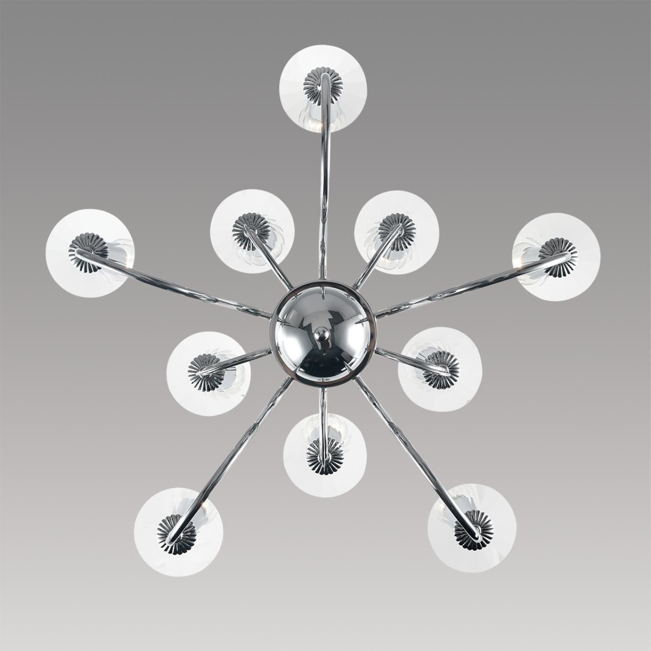 8034/10 CLASSI LN26 082 хром, металл/стекло Люстра подвесная Е14 10*40W 220V INCANTO — изображение 5