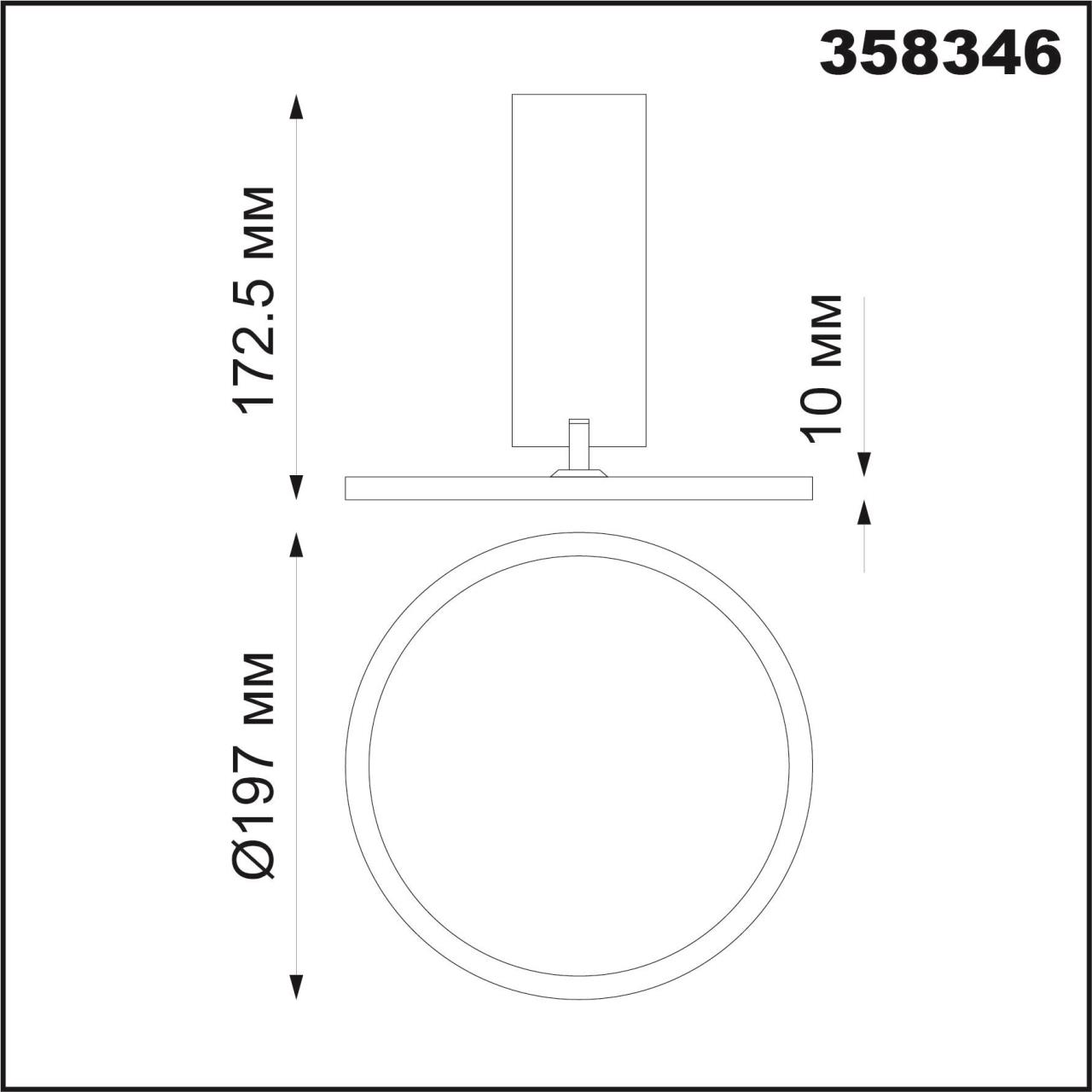 358346 OVER NT20 412 черный Светильник накладной IP20 LED 4000K 18W 85-265V HAT — изображение 4