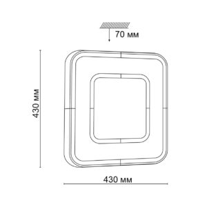 3047/DL TAN SN 224 Светильник пластик/черн. LED 48Вт 3000-6300К 430х430 IP43 пульт ДУ/ LampSmart ARTI
