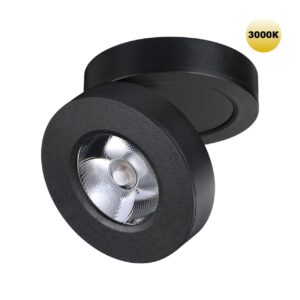 359410 OVER NT24 422 черный Светильник накладной/встраиваемый IP20 LED 5W 220V 3000K 240Лм GRODA
