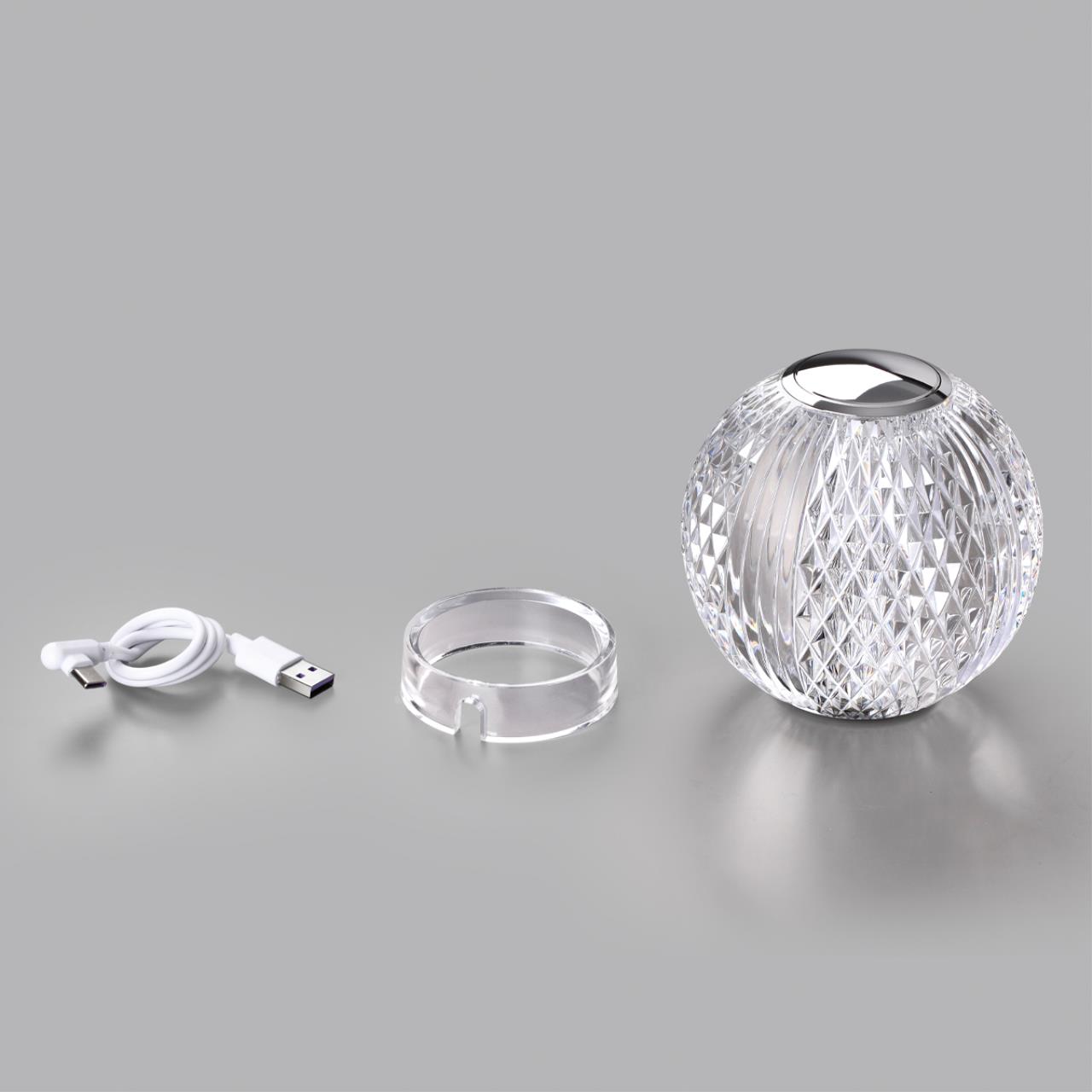 5007/2TL L-VISION ODL24 567 хром/металл/акрил Настольный светильник LED 2W 4000K 200лм CRYSTAL — изображение 7