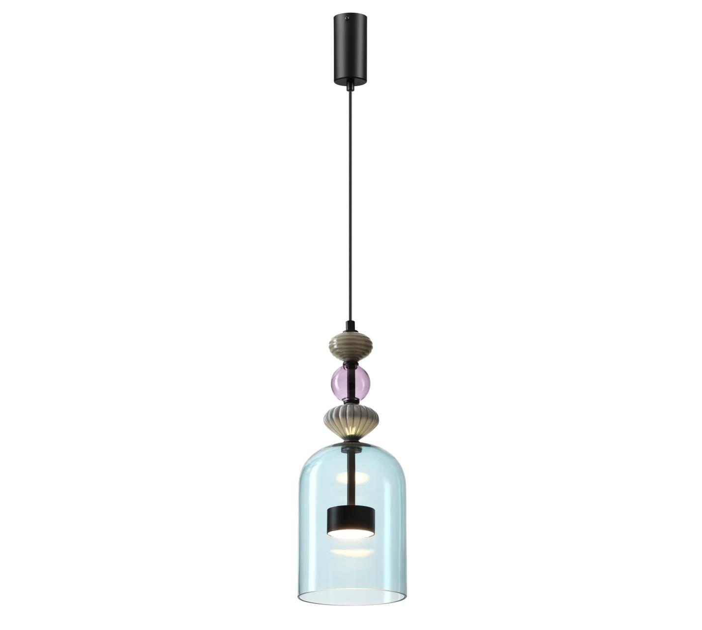 5046/12L L-VISION ODL24 369 черный/голубой/металл/стекло/керамика Подвес LED 12W 4000К 1400Лм PALLETA — изображение 3