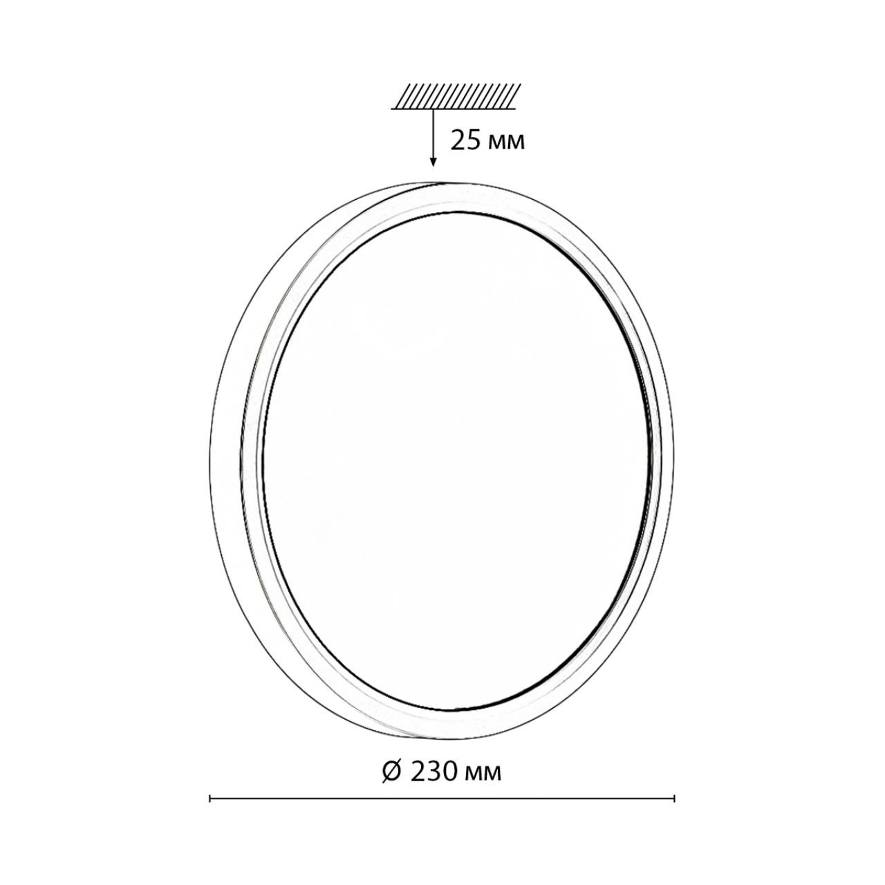 7659/18L MITRA LED SN 551 Светильник пластик/белый LED 18Вт 3000/4000K D230 IP40 ALFA WHITE — изображение 4