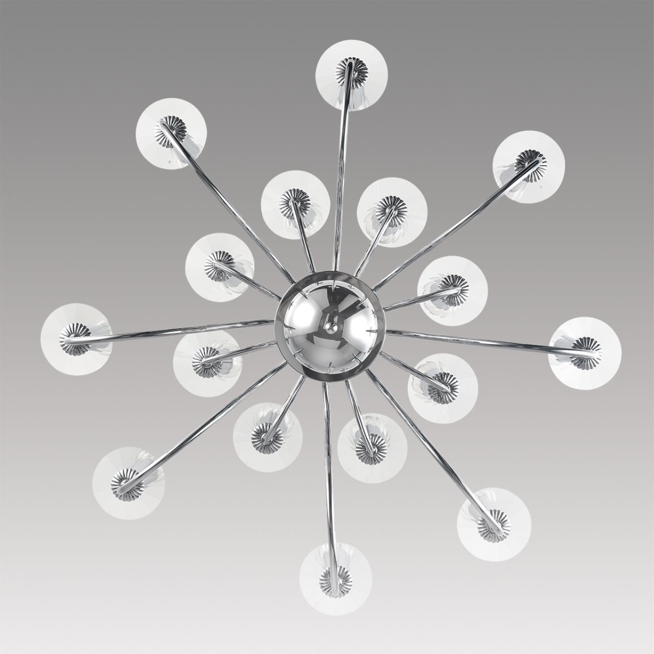 8034/16 CLASSI LN26 082 хром, металл/стекло Люстра подвесная Е14 16*40W 220V INCANTO — изображение 5