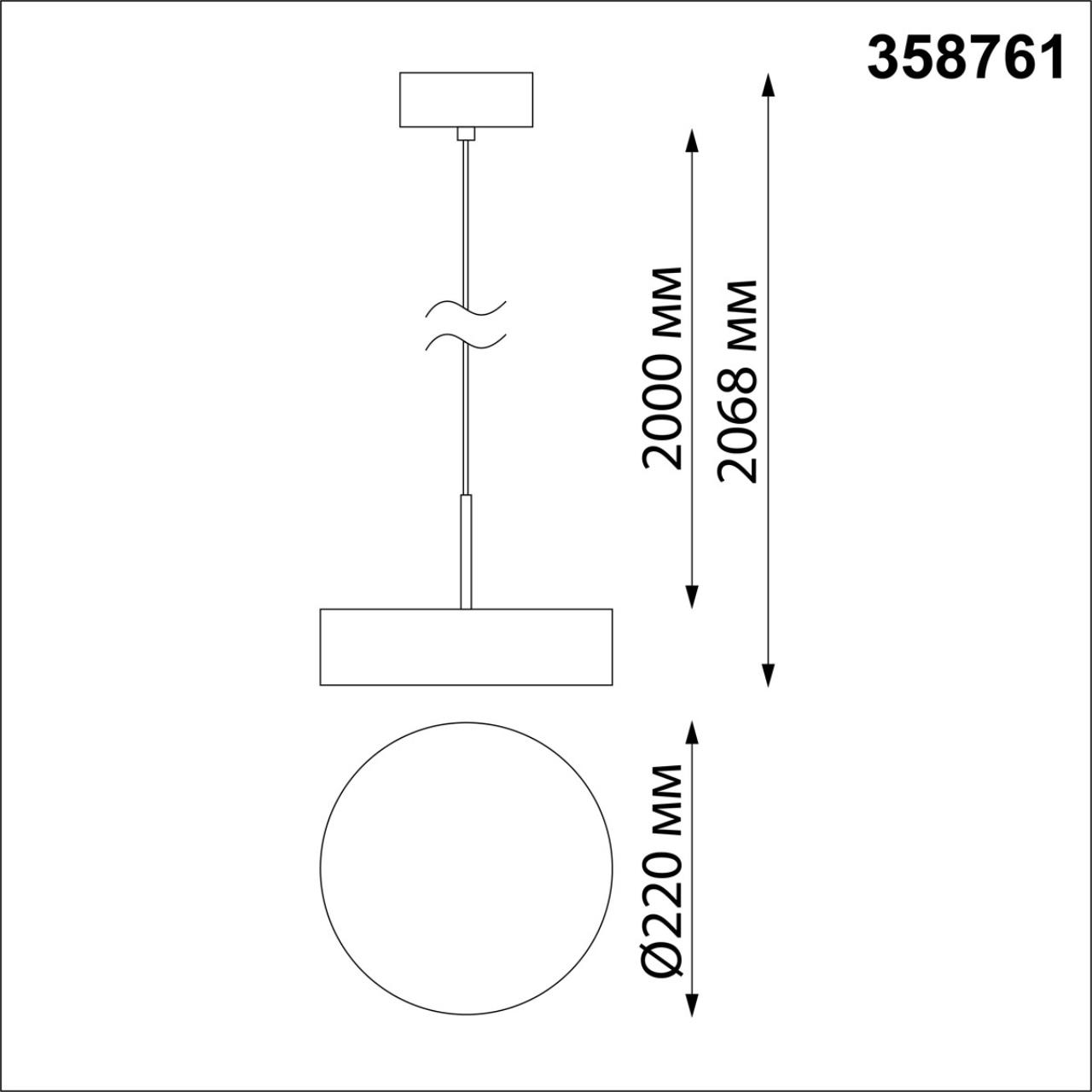 358761 OVER NT21 410 белый Светильник накладной светодиодный, длина провода 2м IP20 LED 30W 4000K 2600Лм 100-265V PROMETA — изображение 3