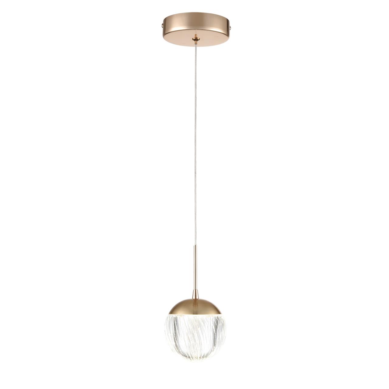 8083/1A LEDIO LN25 000 золото/прозрачный, металл/акрил Подвесной светильник LED 3W 4000K 220V RIMINI — изображение 6