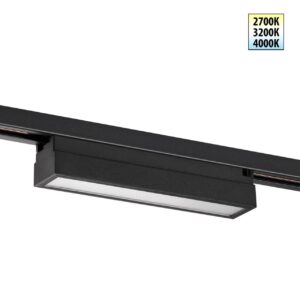 359783 PORT NT25 234 черный Светильник однофазный двухжильный трековый с переключ. цв. температуры IP20 LED 12W 180-265V 2700К/3200К/4000К ITER