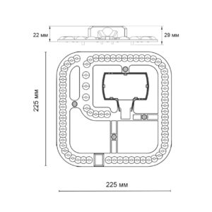 357767 KLARK NT23 Модуль LED 48Вт c ДУ (NEW) 3000-6300K 225х225 IP20