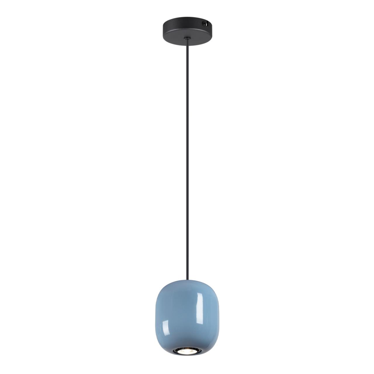 5053/1B PENDANT ODL24 375 черный/голубой/металл Подвес GU10 LED 4W OVALI — изображение 3