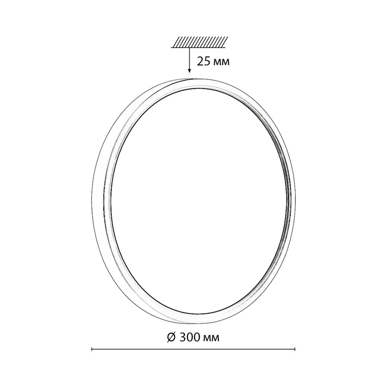 7659/24L MITRA LED SN 551 Светильник пластик/белый LED 24Вт 3000/4000K D300 IP40 ALFA WHITE — изображение 4