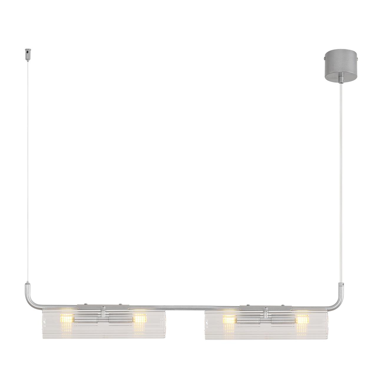 8258/4 SUSPENTIONI LN26 286 серебро/прозрачный, металл/стекло Подвес G9 4*20W 220V TORONTO — изображение 4