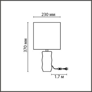 8136/1T MODERNI LN25 000 серый, керамика/текстиль Настольная лампа Е27 1*60W 220V BEINA