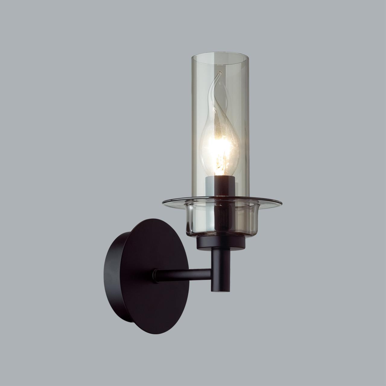 6555/1W CLASSI LN26 100 черный/дымчатый/металл/стекло Бра E14 1*40W 220V MADONNA — изображение 3