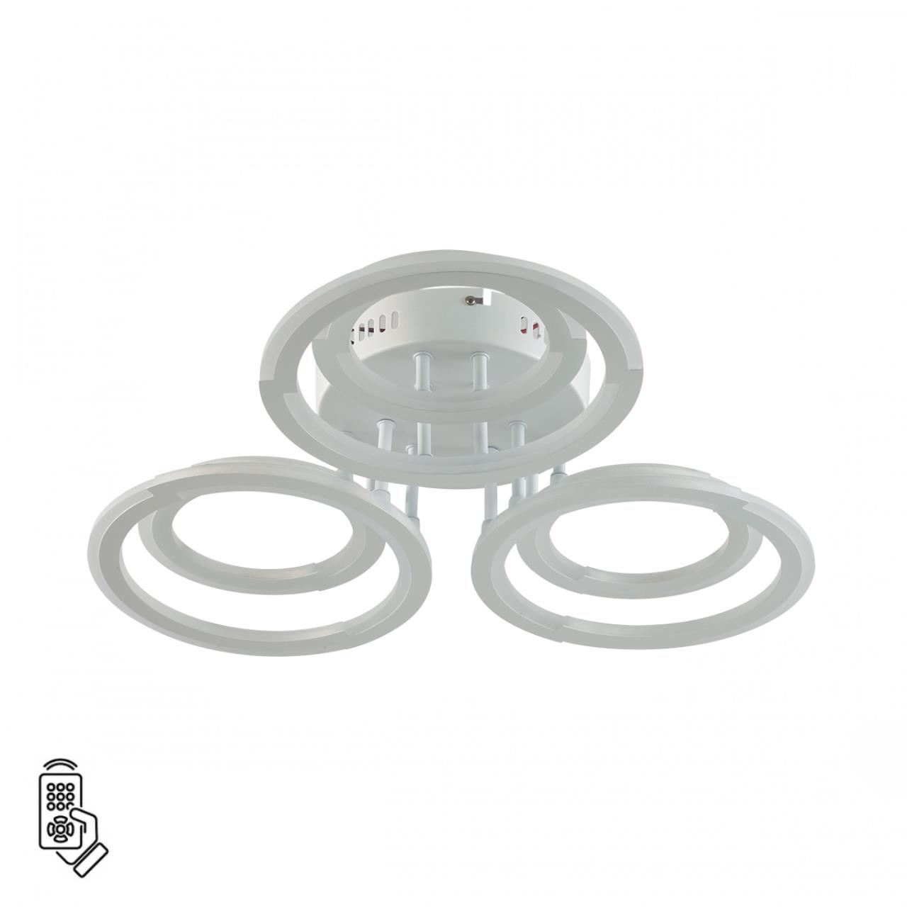 8028/80CL LEDIO LN25 000 белый, металл/акрил Потолочный светильник с ПДУ LED 80W 3000-6000К 220V OSAKA