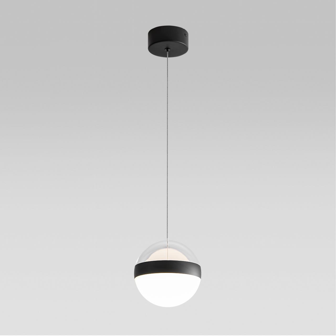 5075/12L L-VISION ODL24 355 черный/прозрачн./молочный/металл/акрил Подвес LED 12W 4000K 600лм RONI — изображение 4