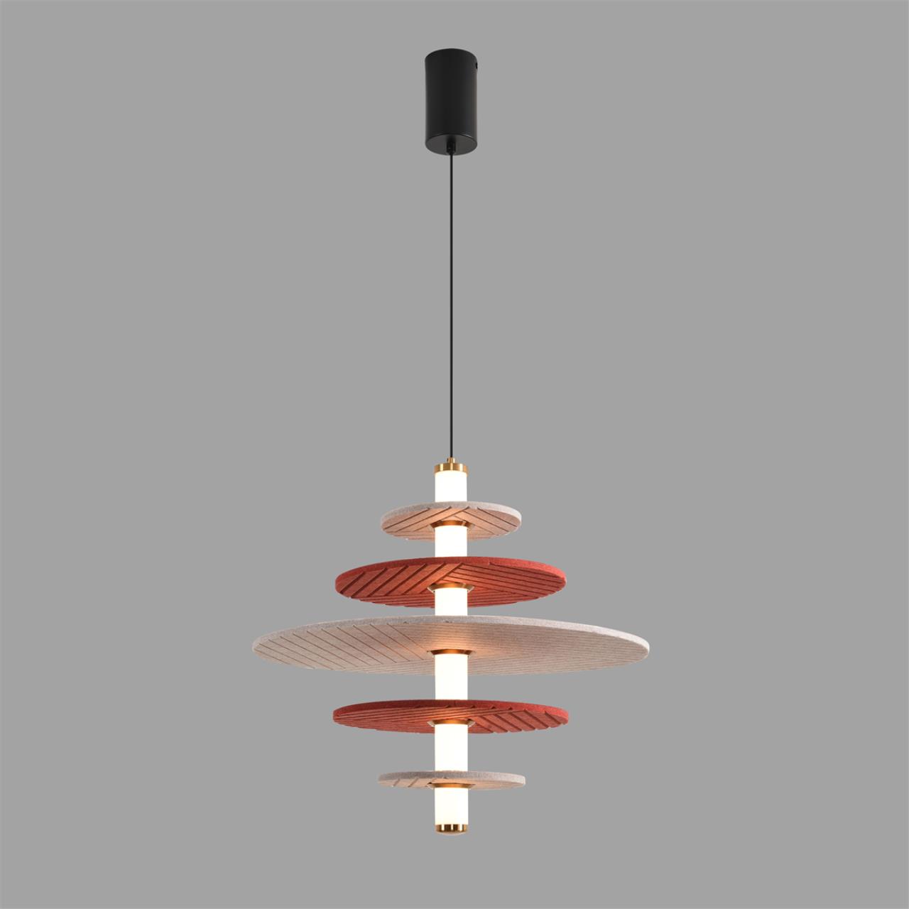 8296/14AL LEDIO LN26 365 черный/бежевый/бурый, металл/фетр/акрил Подвес LED 14W 3000K 220V FELTA — изображение 5