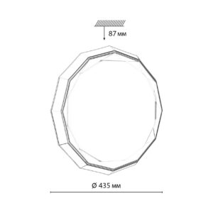 7671/DLN COLOR SN 000 Светильник пластик/белый/хром LED 48Вт 3000/4000/6000К D435 IP43 CCT VAXIN
