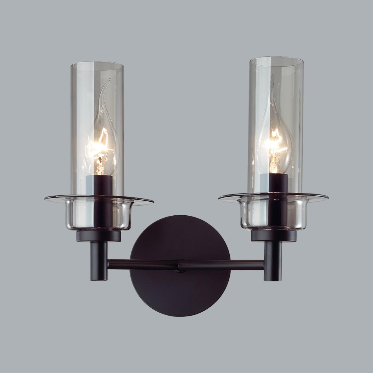 6555/2W CLASSI LN26 100 черный/дымчатый/металл/стекло Бра E14 2*40W 220V MADONNA — изображение 5