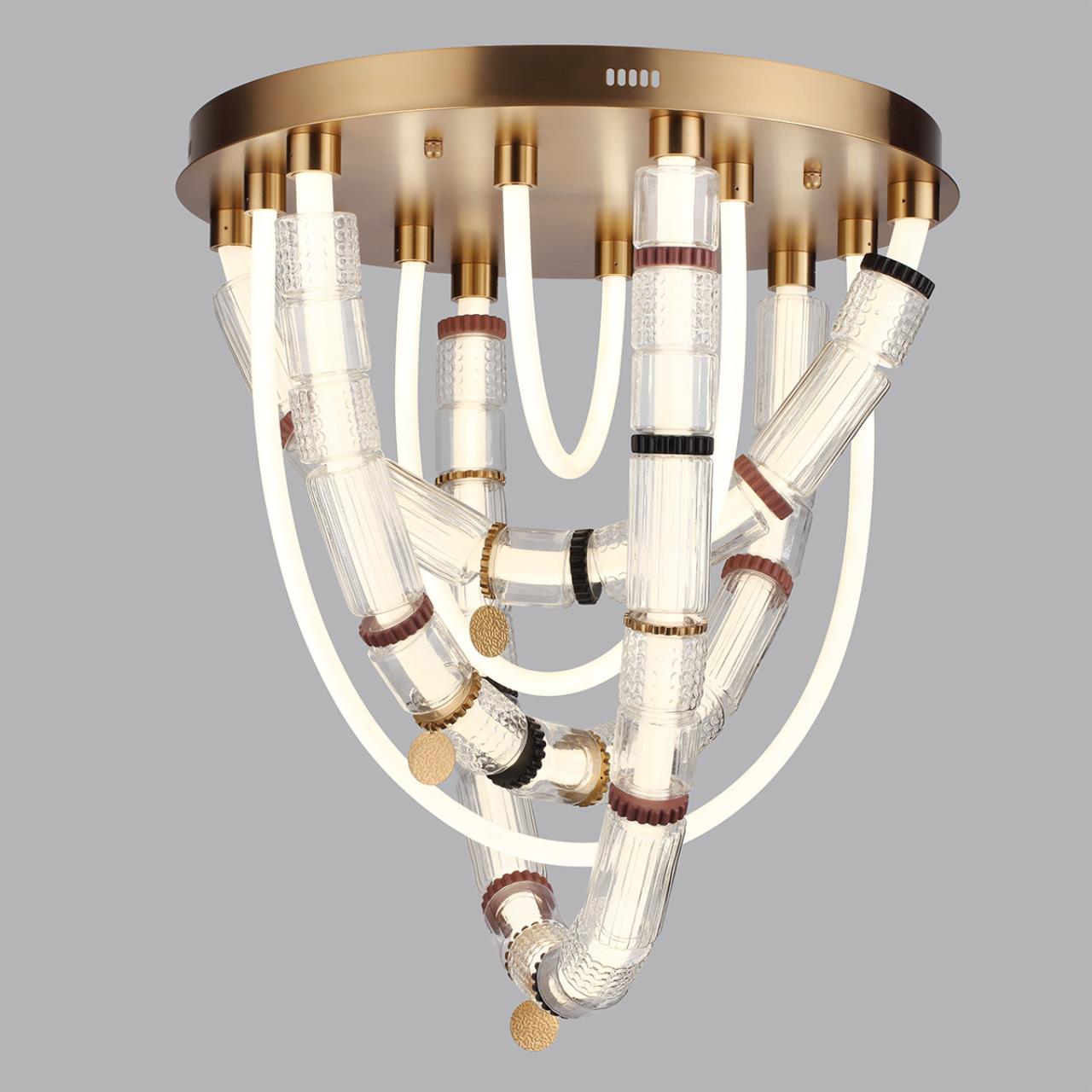 5455/80CL L-VISION ODL_EX26 043 сатин.латунь/терракот/черный Люстра потолочная LED 80W 4000K COLLIER — изображение 5