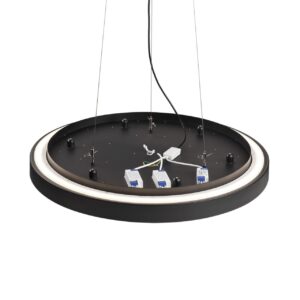 7758/92L MITRA LED SN 539 Светильник металл/акрил/черный LED (80Вт+12Вт) 4000K+4000K D800 IP20 подсветка QUASAR
