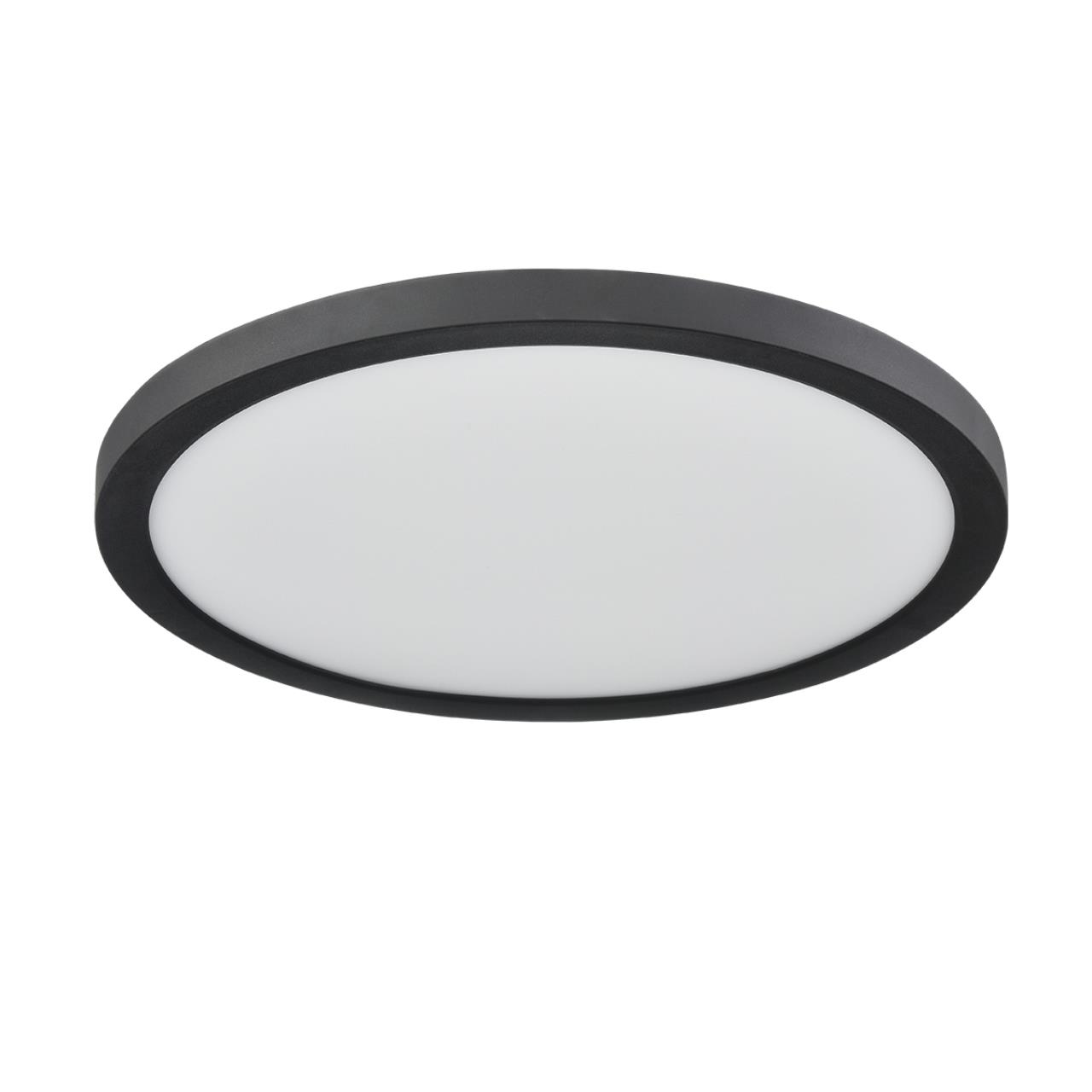7788/24L MITRA LED SN 537 Светильник пластик/белый/черный LED 24Вт 3000/4000/6500К D300 IP44 CCT/датчик движения NEBULA BLACK