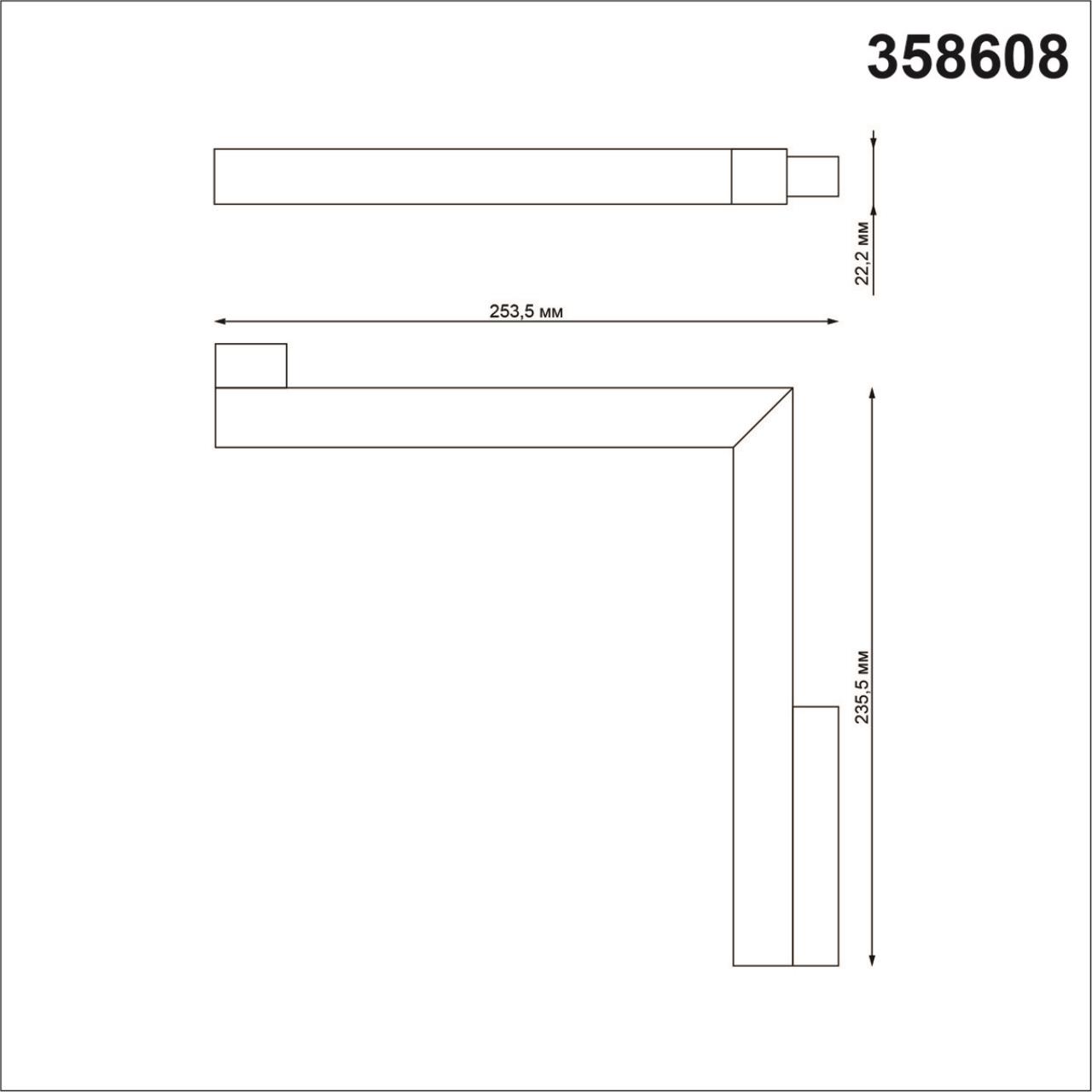 358608 SHINO NT21 167 черный Трековый светильник для низковольного шинопровода IP20 LED 4000K 24W 48V FLUM — изображение 3