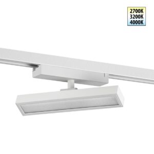 359780 PORT NT25 260 белый Светильник однофазный трехжильный трековый с переключ. цв. температуры IP20 LED 12W 180-265V 2700К/3200К/4000К STRATUS