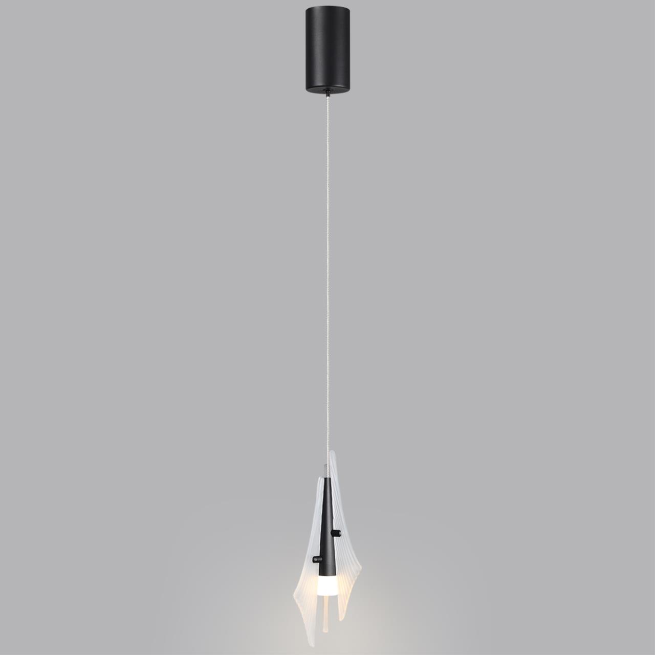 5442/6LA L-VISION ODL_EX26 059 черный/бел.матовый/металл/стекло/акрил Подвес LED 6W 3000K 633Лм AFALINA — изображение 5