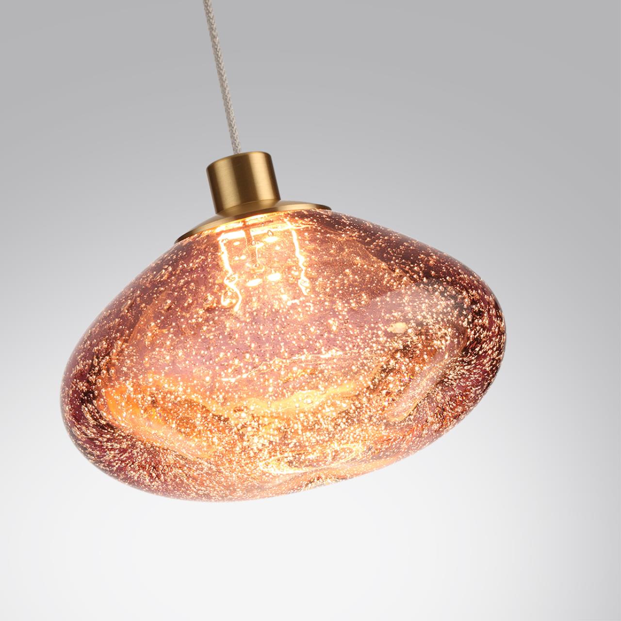 7043/4L L-VISION ODL25 249 Подвесной светильник бордовый/бронз/металл/стекло IP20 LED 4W 3000K 220V MELA — изображение 5