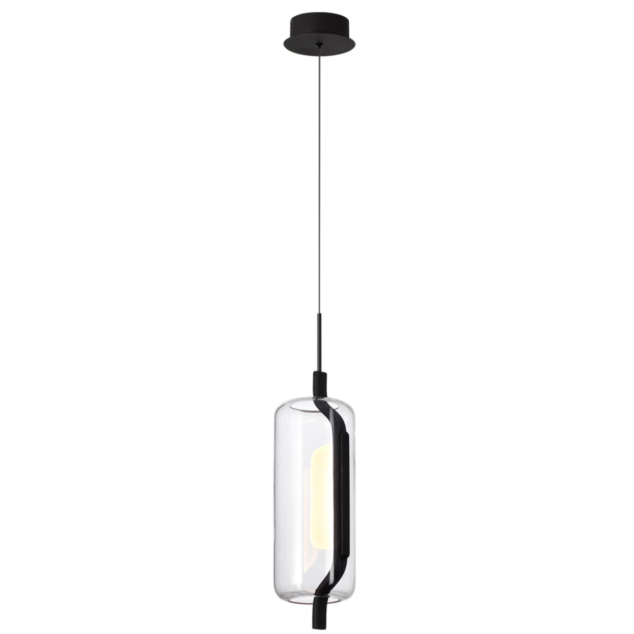 5003/10L L-VISION ODL23 391 черный матовый/прозрачный/стекло Подвес LED 10W 3000K KAVIA — изображение 4