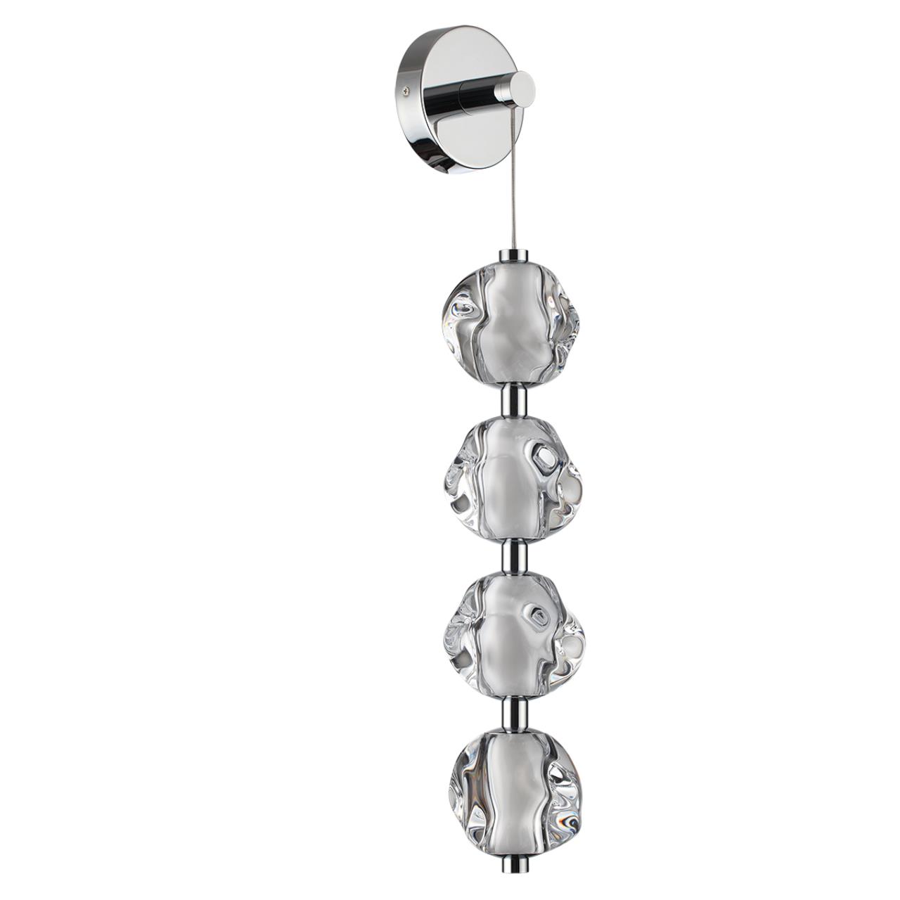 5084/17WL L-VISION ODL25 561 хром/прозрачный/металл/акрил Бра LED 17W 4000K 850Лм JEMSTONE