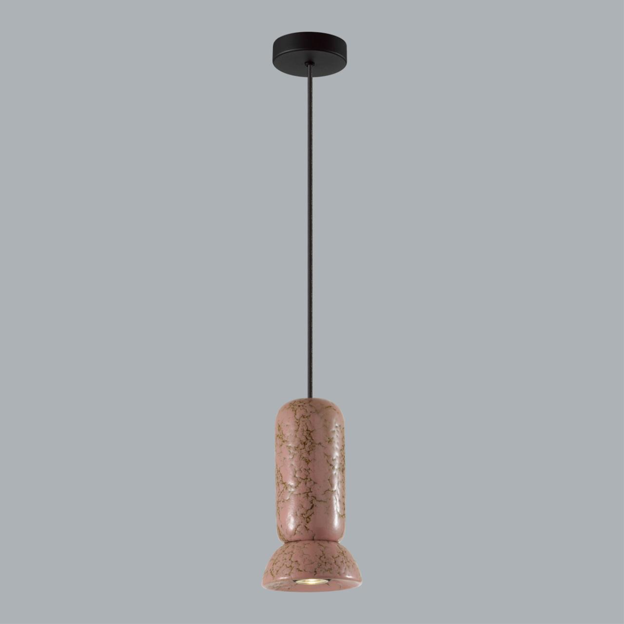 5054/1C PENDANT ODL24 379 черный/розовый/коричн./металл/керамика Подвес GU10 LED 4W KERAMA — изображение 4