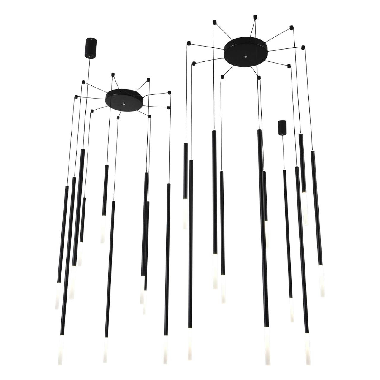 8400/27L LEDIO LN26 000 черный/белый, металл/акрил Люстра LED 27W 3000K 220V STICK — изображение 2