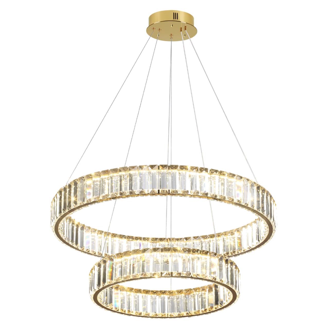 5015/60L L-VISION ODL23 589 золотой/прозрачный металл/хрусталь Люстра LED 60W 4000K 6000Лм VEKIA — изображение 4