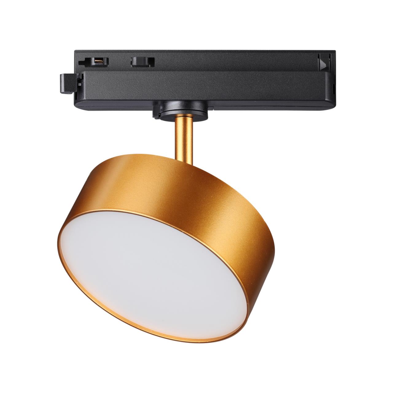 358757 PORT NT21 215 матовое золото Светильник трековый однофазный трехжильный IP20 LED 24W 4000K 2100Лм 100-265V PROMETA — изображение 3