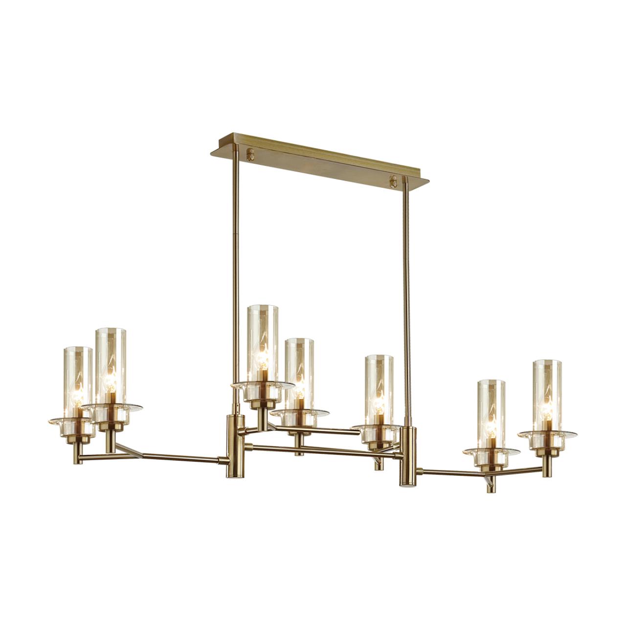 6554/8C CLASSI LN25 000 бронза/коньячный/металл/стекло Люстра потолочная E14 8*40W 220V MADONNA — изображение 5