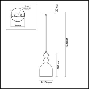 5235/1A MODERNI LN26 149 хром Подвес E27 1*60W 220V GILLIAN