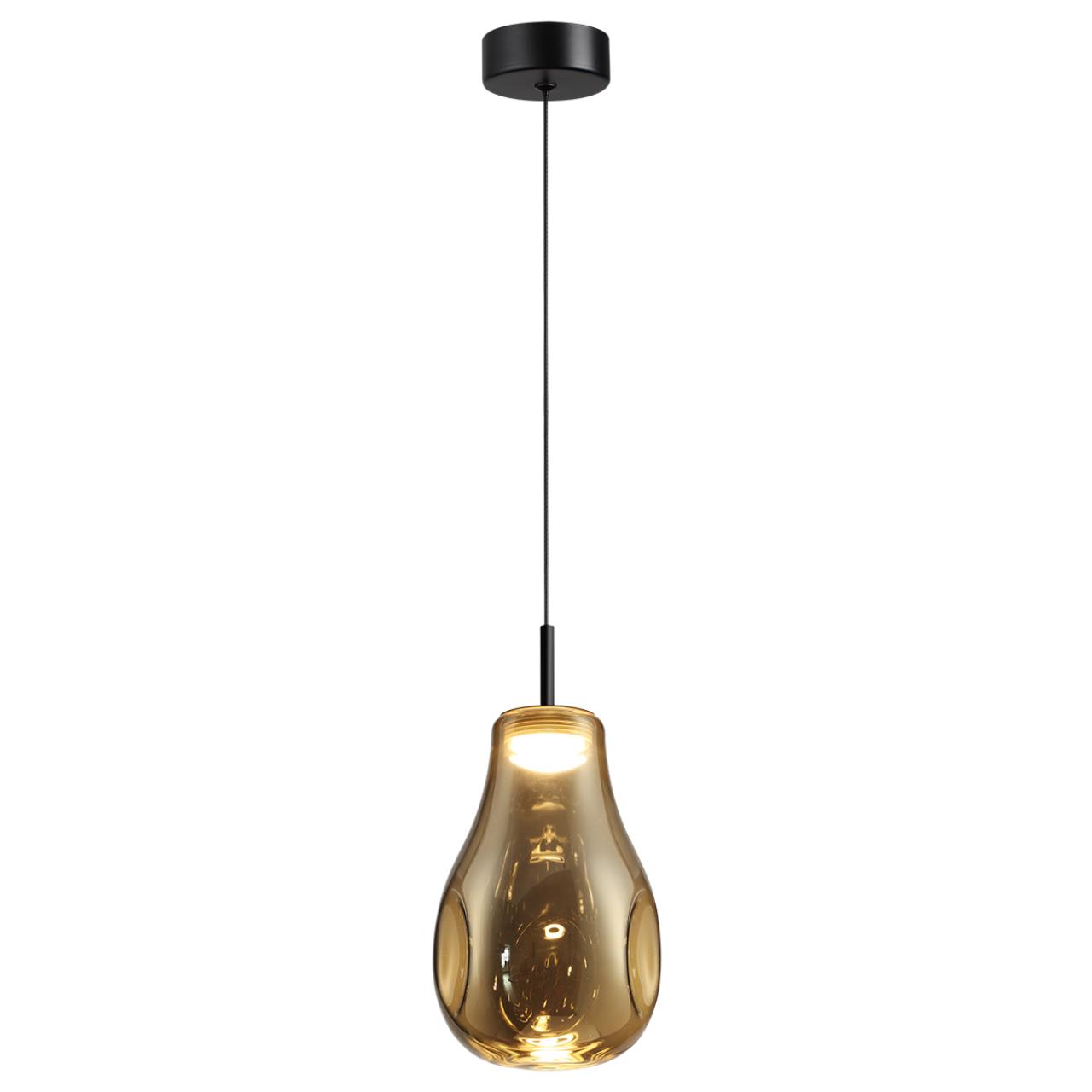 5098/4LA PENDANT ODL25 365 черный/золотой/металл/стекло Подвес LED 4W 4000K 388Лм NAVE — изображение 3