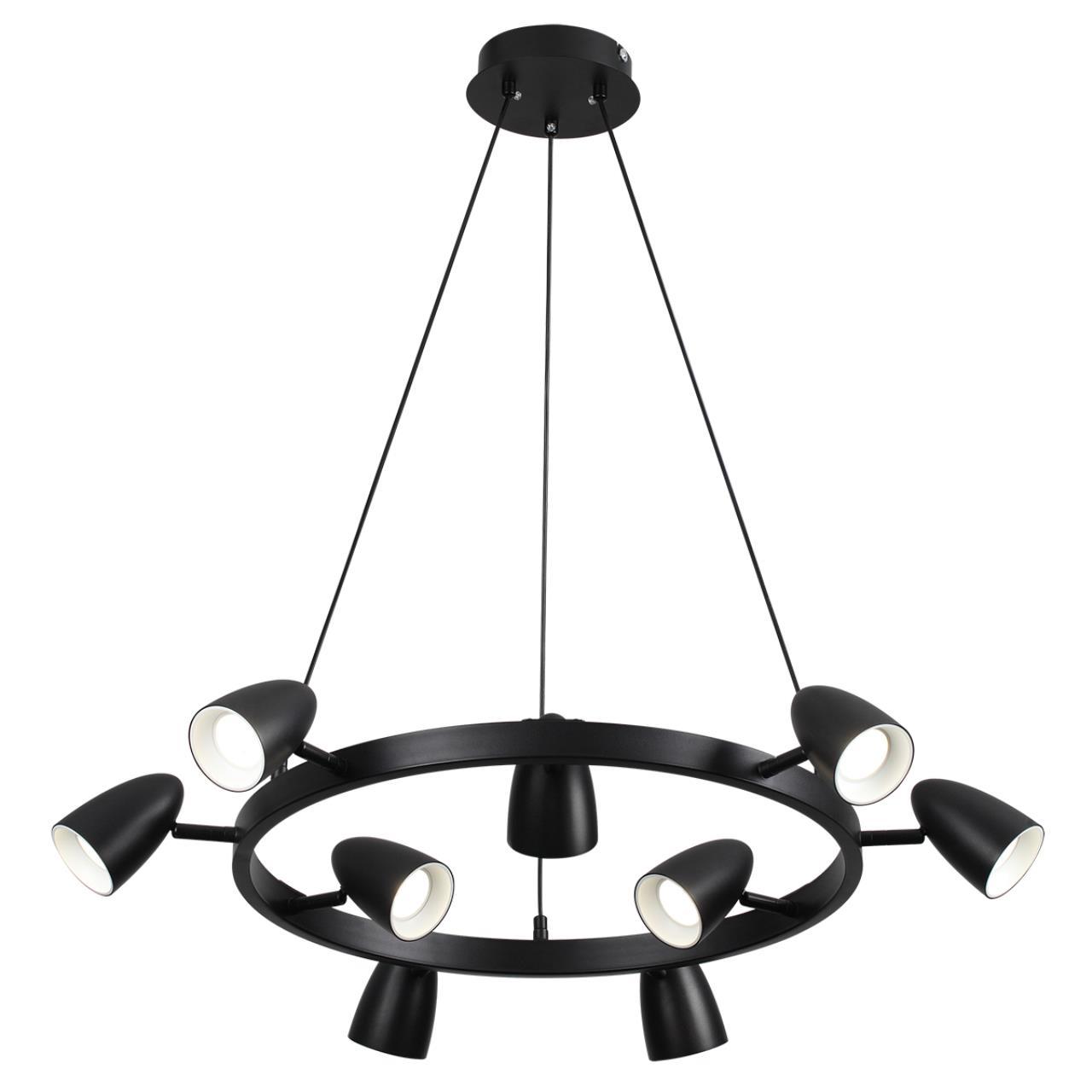 8237/9 COMFI LN26 256 черный, металл Светильник подвесной GU10 LED 9*7W 220V ILMINA — изображение 6