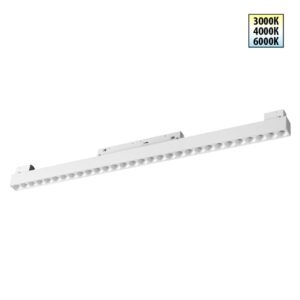 359624 SHINO NT25 158 белый Трековый светильник для низков. шинопровода с переключ. цв. темпер. IP20 LED 3000К4000К6000К 30W 48V FLUM