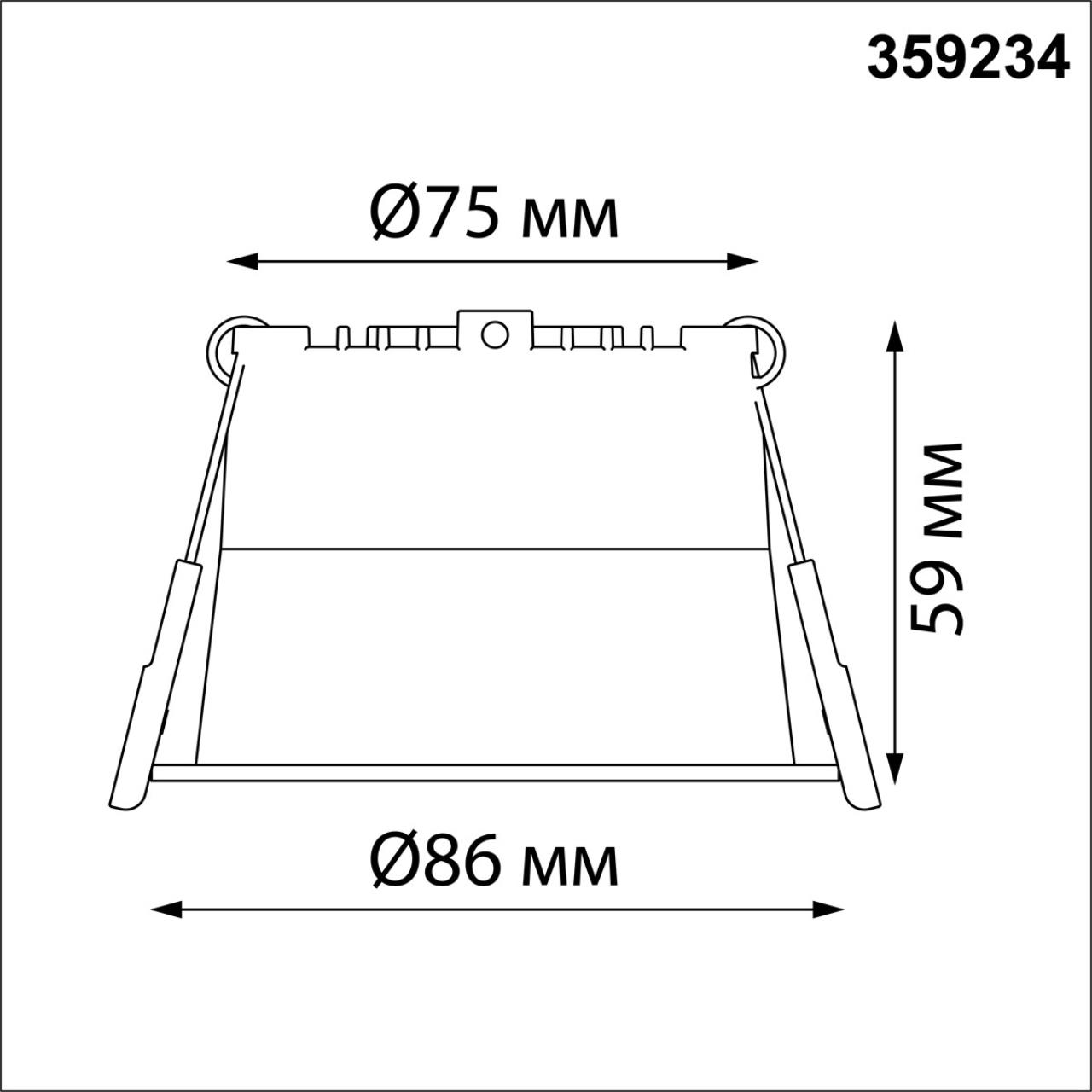 359234 SPOT NT23 536 белый Светильник встраиваемый светодиодный IP20 LED 9W 220V 540Лм 3000К TRAN — изображение 3