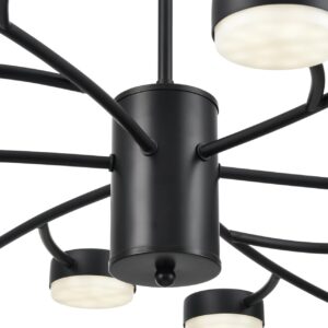 8117/18 COMFI LN26 235 черный, металл Люстра LED GX53 18*7W 220V TORINA