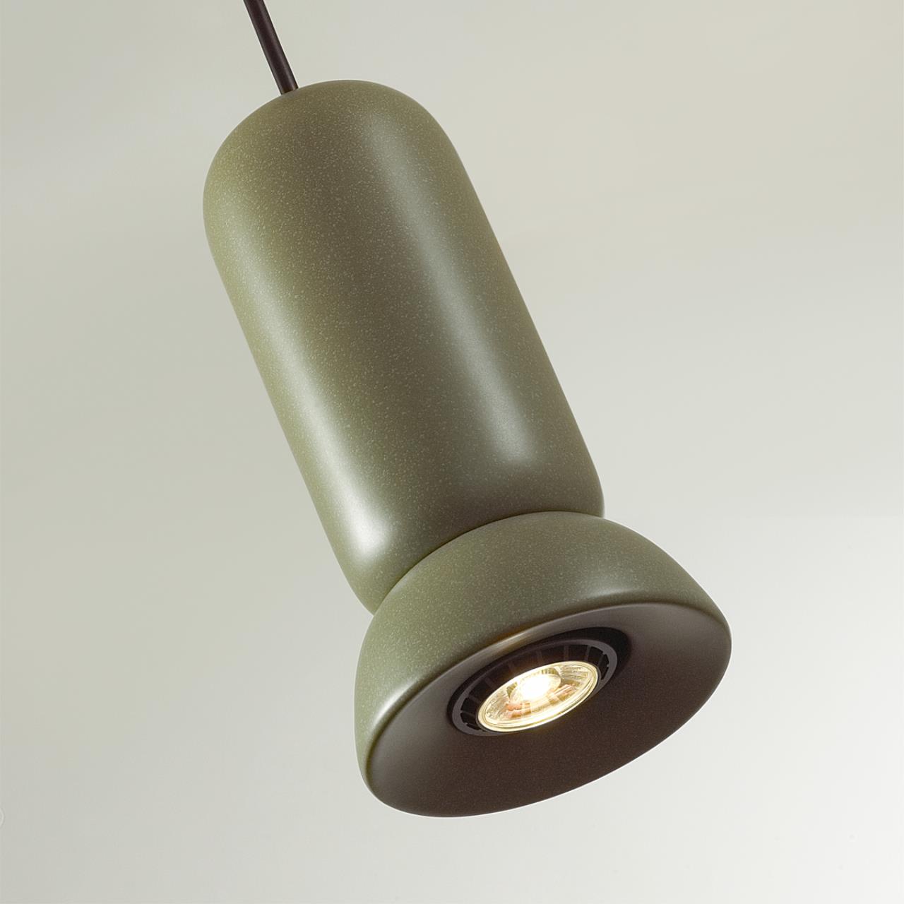 5054/1B PENDANT ODL24 379 черный/зеленый/металл/керамика Подвес GU10 LED 4W KERAMA — изображение 5