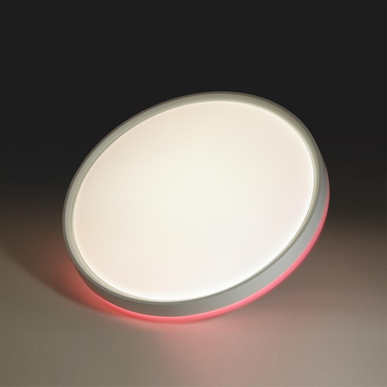 7708/DL COLOR SN 154 Светильник пластик/белый/розовый LED 48Вт 4000К D420 IP43 KEZO PINK — изображение 2