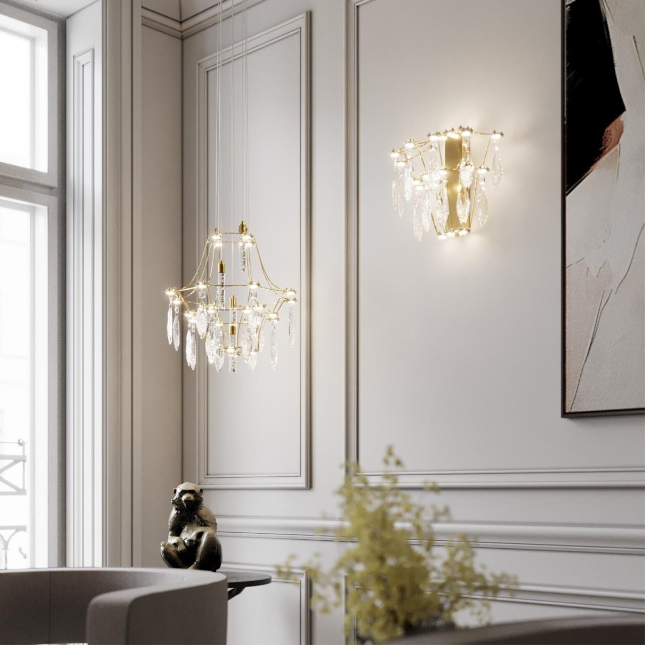 7000/35L CLASSIC ODL_EX25 069 Подвесной светильник металл/хрусталь/нерж сталь IP20 LED 35W 4000K 220-240V FLAMENCO — изображение 2