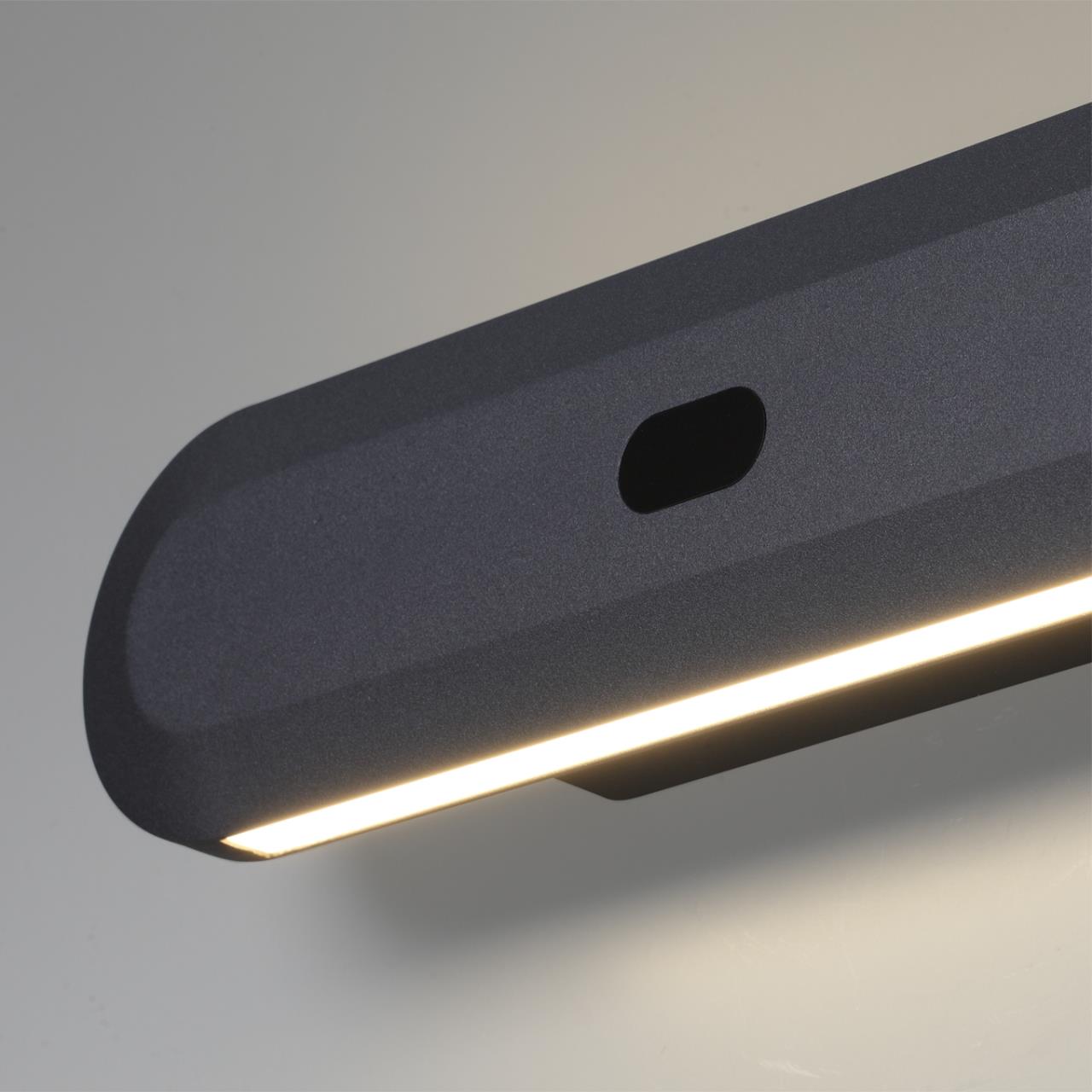 6641/14WL HIGHTECH ODL24 000 металл/черный/акрил Настенный светильник IP20 LED 14W 3000K 220V с датчиком движения и диммером яркости SATRION — изображение 5