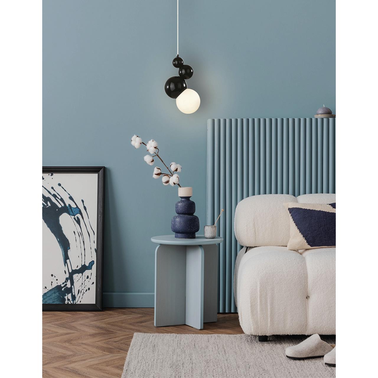 6566/1A MODERNI LN26 178 черный/белый матовый/металл/стекло Подвес E27 1*40W 220V BLASEN — изображение 2