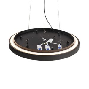 7756/92L MITRA LED SN 539 Светильник металл/акрил/черный LED (80Вт+12Вт) 3000K+3000K D800 IP20 подсветка QUASAR